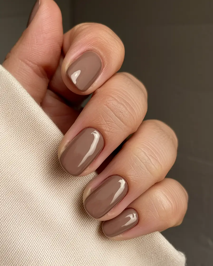 August 2025 nails design ideas Hazelnut Latte Sheers