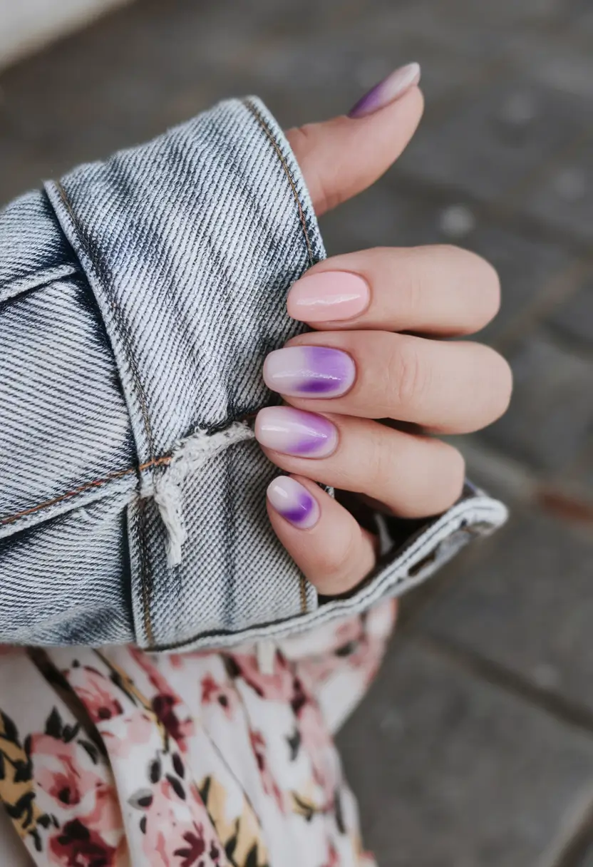 August 2025 nails design ideas Twilight Lavender Wash