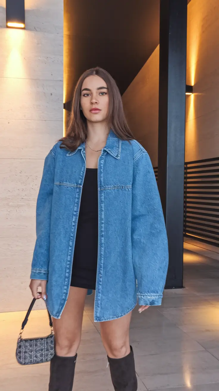 casual fall 2025 outfits for women over 30 Oversized Denim with Urban Edge