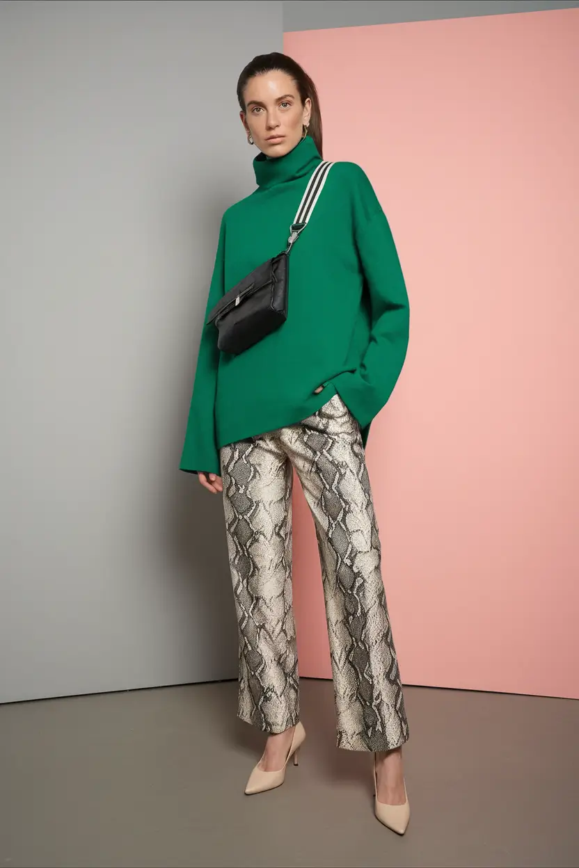 casual fall outfits for women - ideas 2025 Emerald Energy and Snakeskin Edge