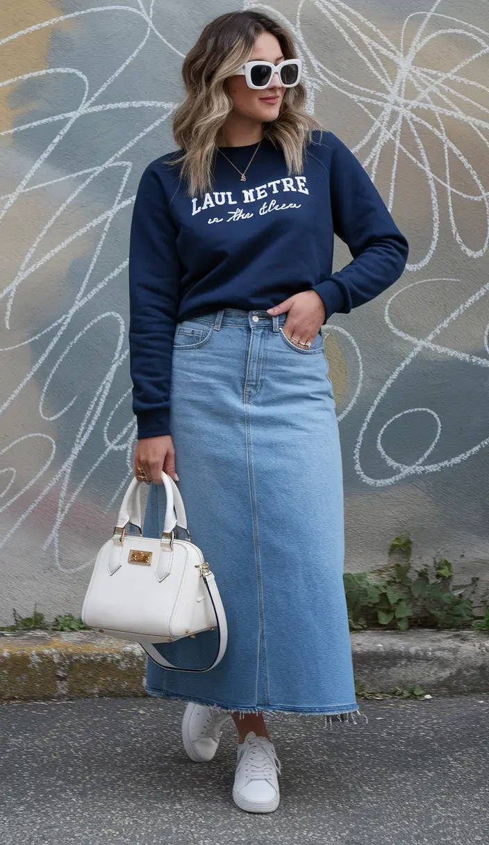 casual fall outfits for women - ideas 2025 Sporty Denim Chic on the Go