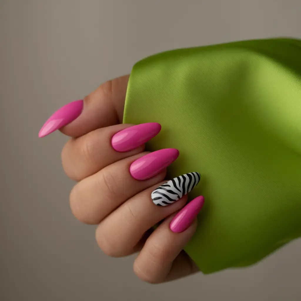 Classy Summer Nails for 2025 Style Barbiecore Jungle Clash