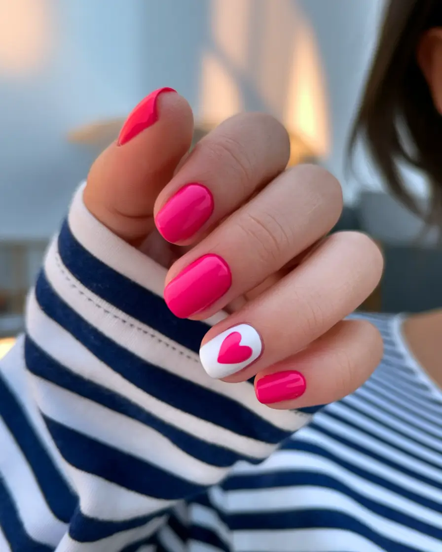 Classy Summer Nails for 2025 Style Pink Pop with a Heartbeat