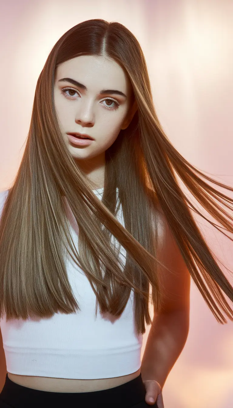 end of summer hair color ideas 2025 Cool Soft Brunette with Neutral Shine