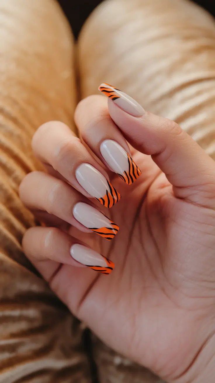 end of summer nails ideas 2025 Tiger Tips That Roar