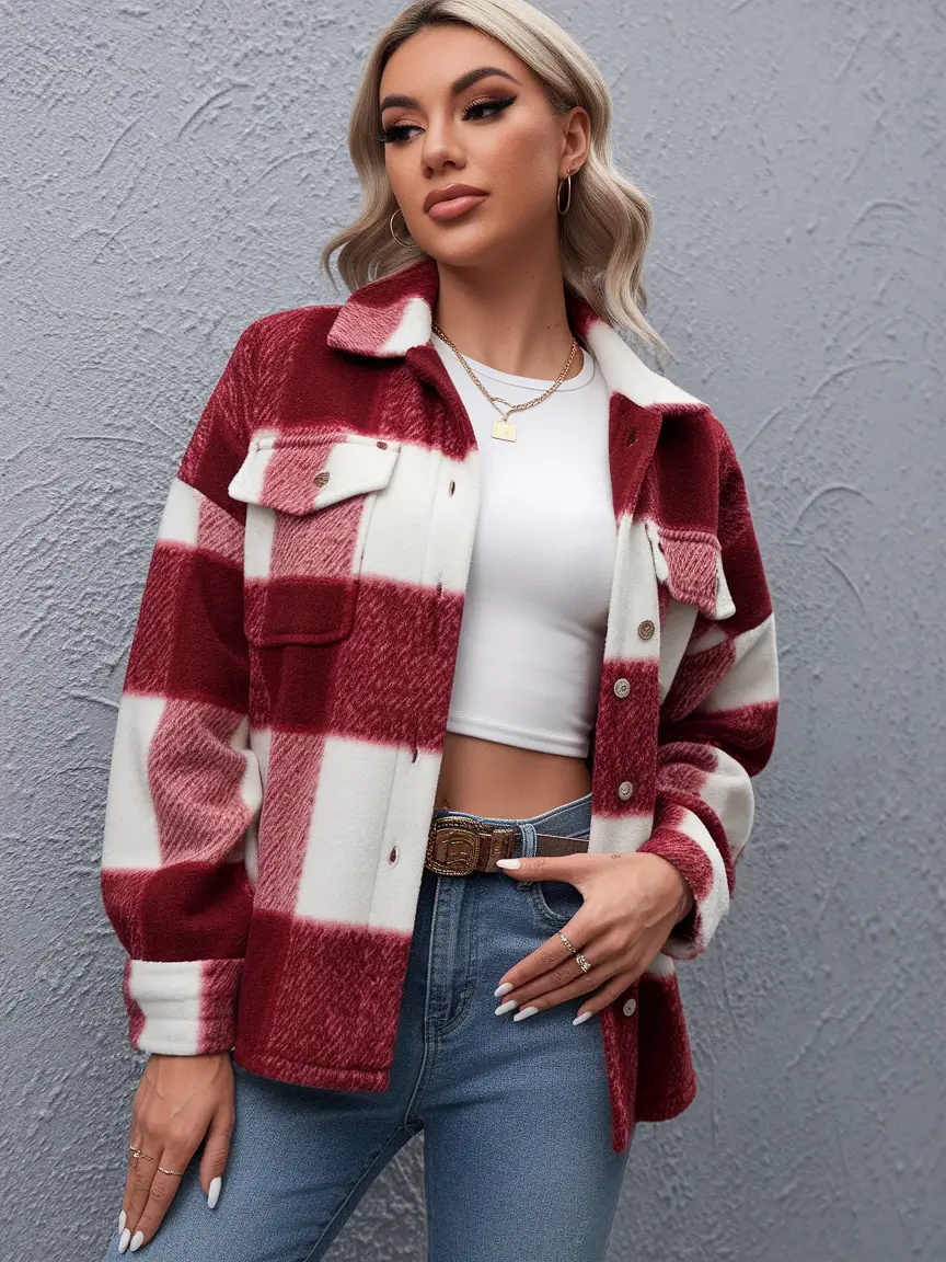 fall 2025 - trendy outfits ideas for women Bold Checks & Cropped Layers: Modern Americana