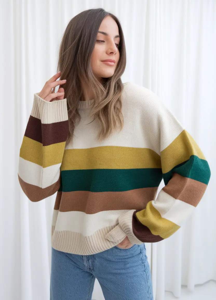 fall 2025 - trendy outfits ideas for women Stripes & Simplicity: Weekend Color Play