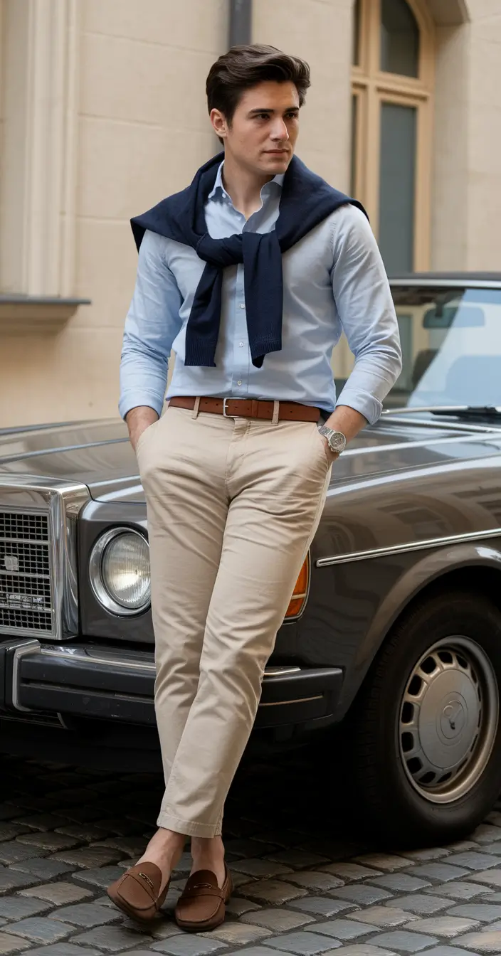 fall business casual outfits for men 2025 Classic Ivy League with a Fall Twist