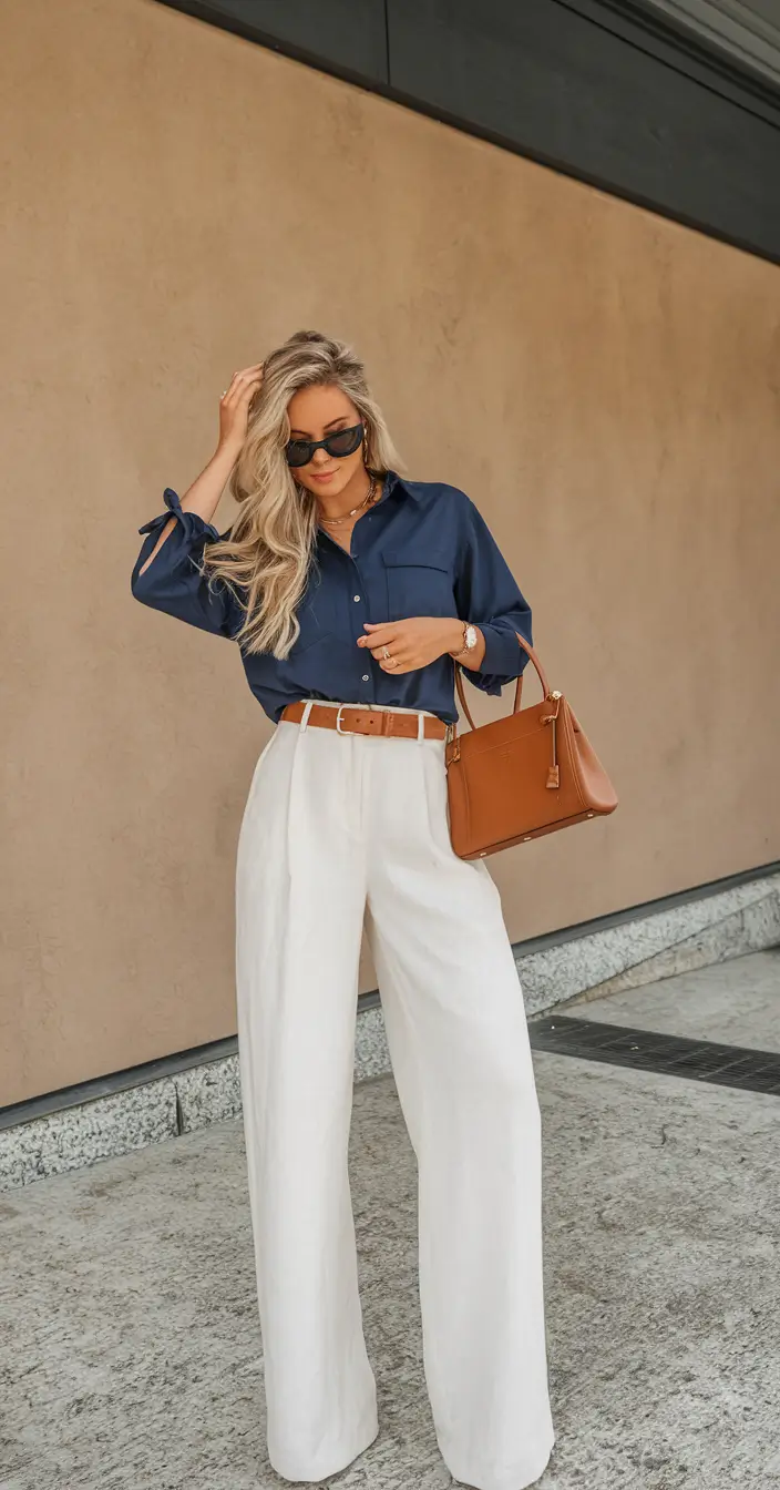 fall capsule wardrobe for 2025 Classic Navy & Cream: Effortless Everyday Polished
