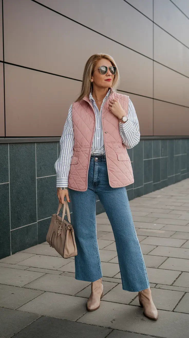 fall capsule wardrobe for 2025 Denim & Dusty Pink: Elevated Casual for Transitional Weather