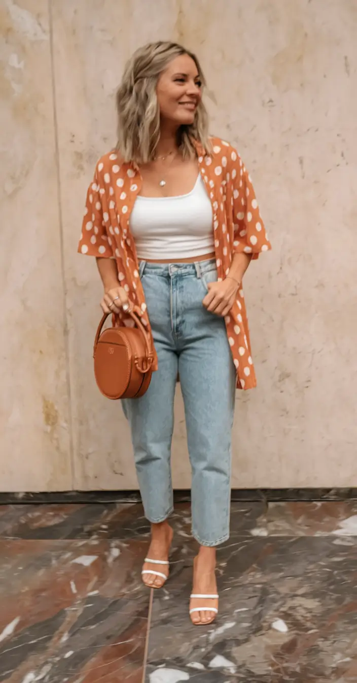 fall fashion inspo for 2025 Playful Polka Dots and Fresh Denim