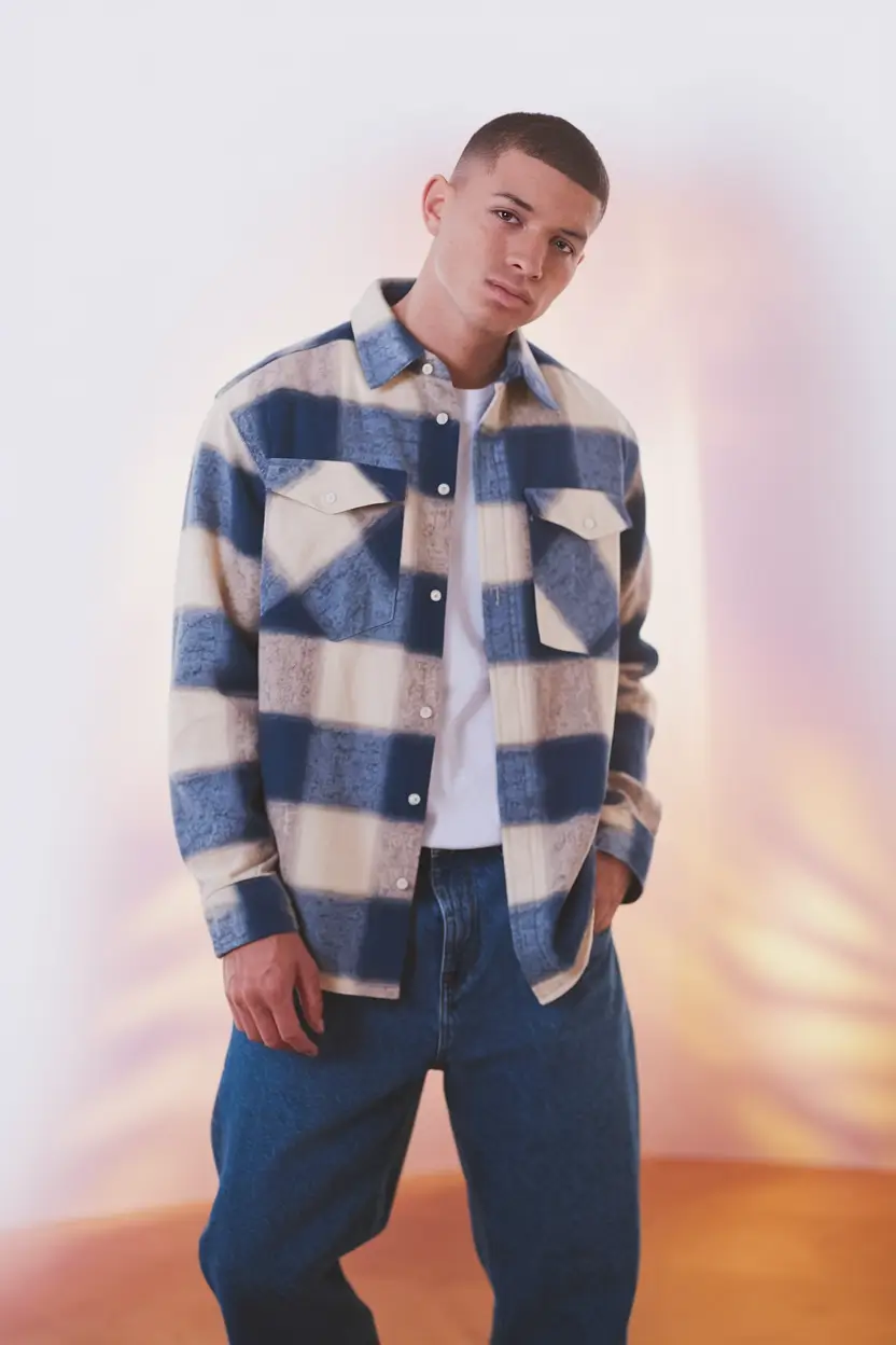 fall outfits for men 2025 Oversized Checks for the Streetwear Soul