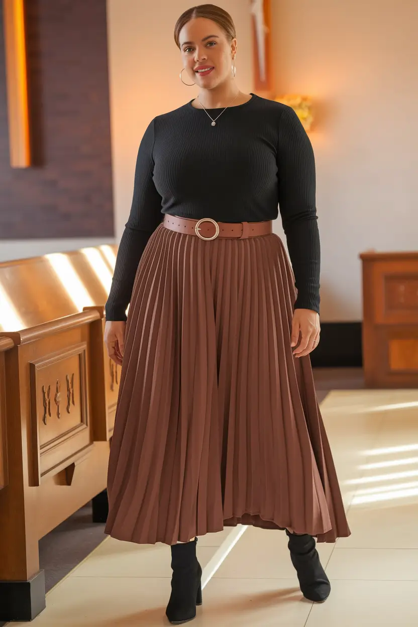 fall outfits ideas 2025 for plus size women Structured Elegance in Earth Tones