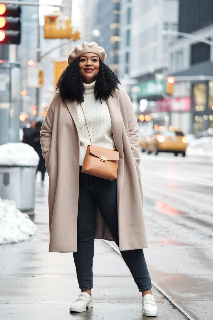 fall outfits ideas 2025 for plus size women Cozy Neutrals for the Urban Stroll