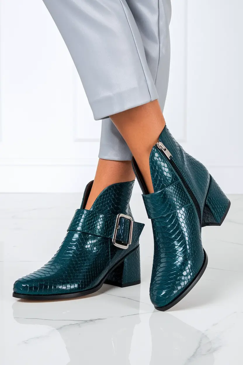 fall outfits with boots - trendy ideas 2025 Sapphire Snakebite Ankle Moment
