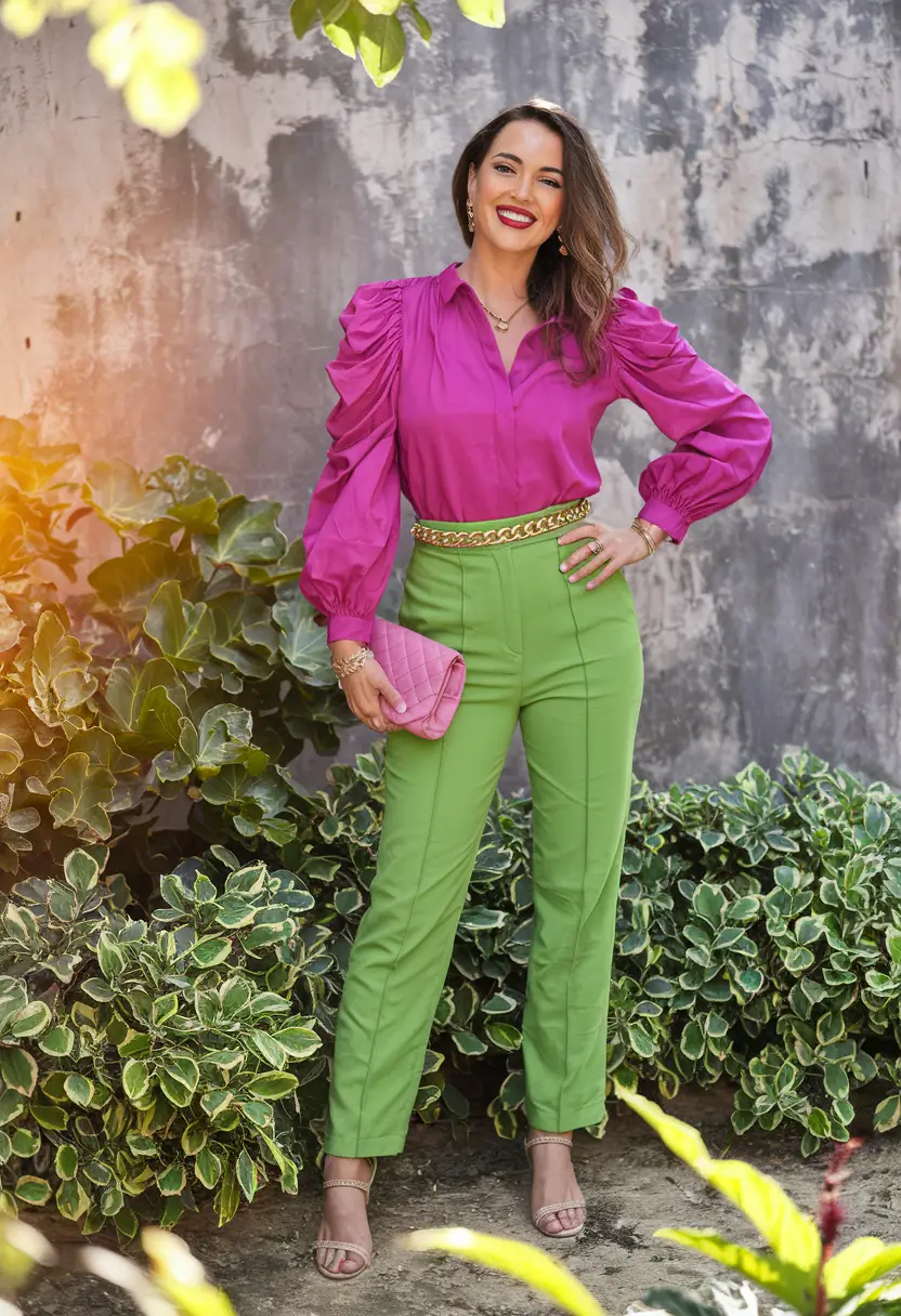 fall transition outfits ideas 2025 Electric Orchard Color-Pop