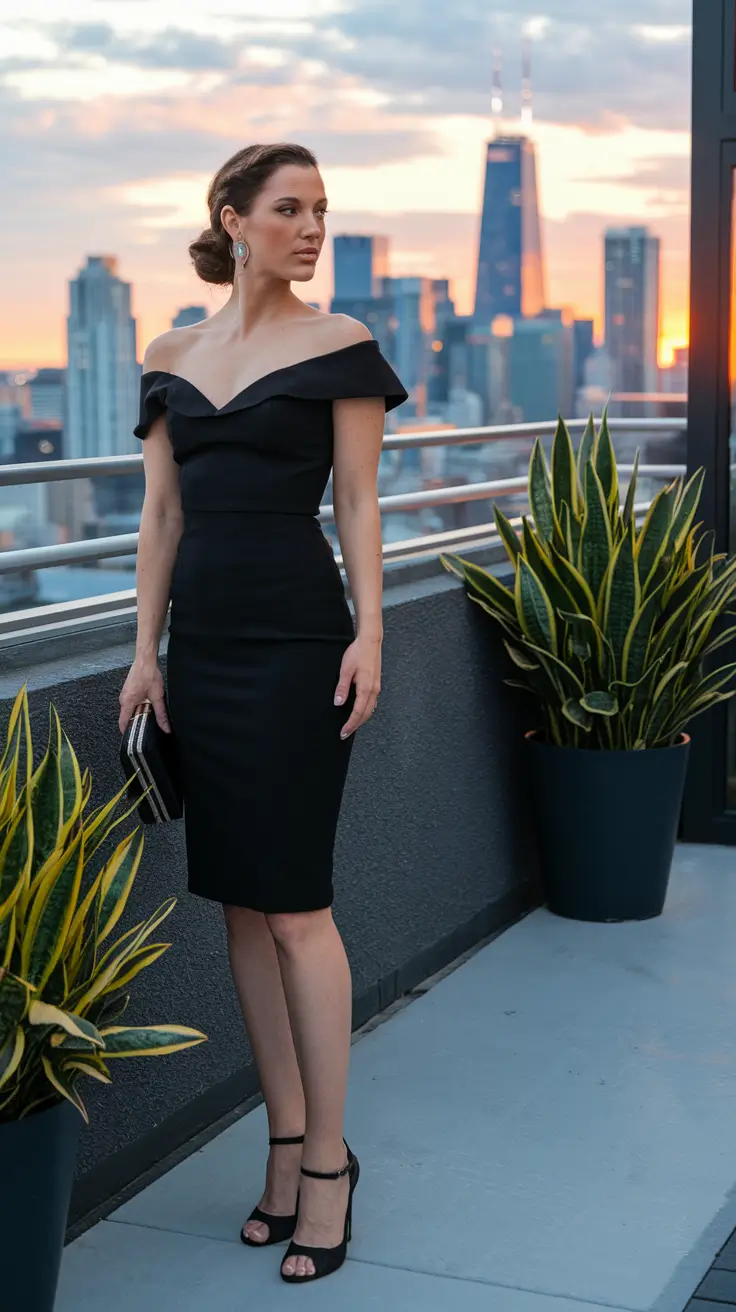 fall wedding guest dress 2025 Classic Black with a Twist