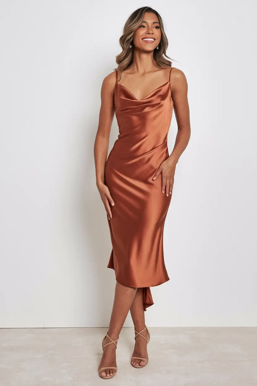 fall wedding guest dress 2025 Copper Slip Simplicity