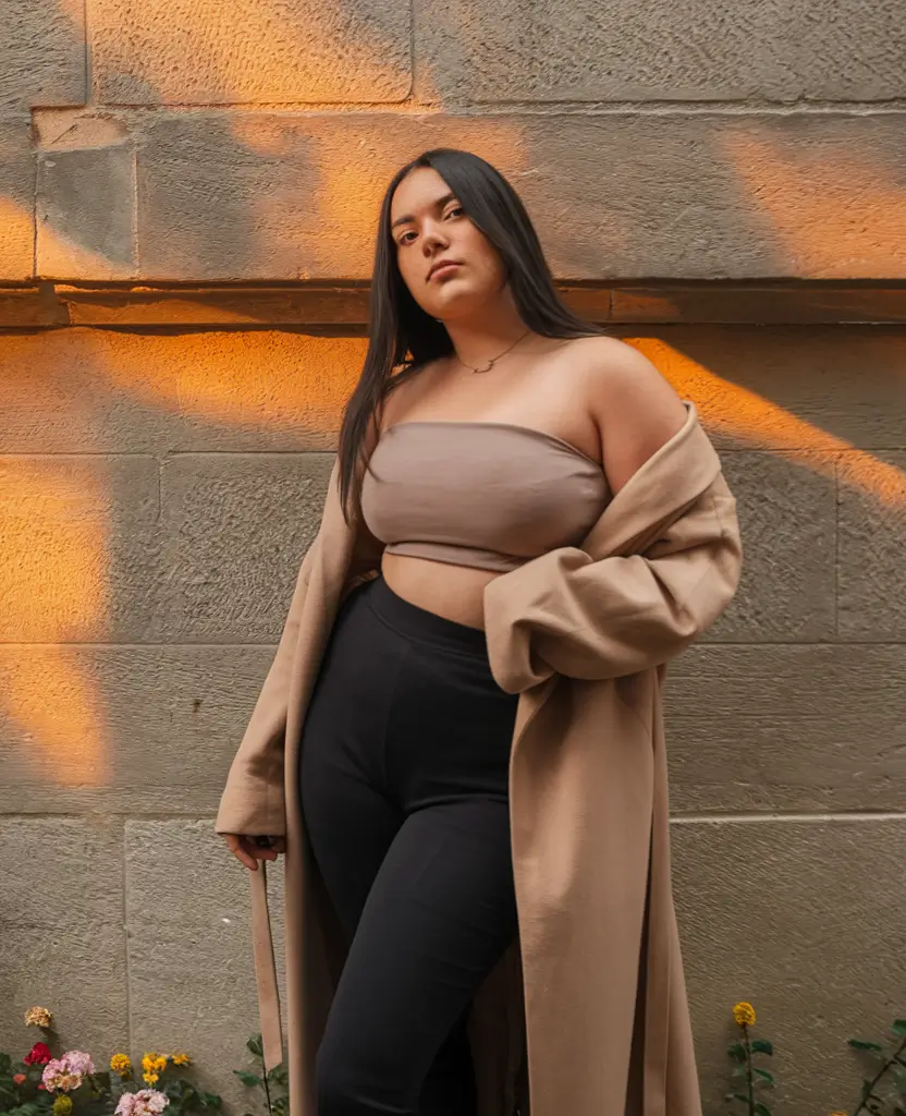 fashion curvy fall outfits 2025 Layered Neutrals for Warm Street Style