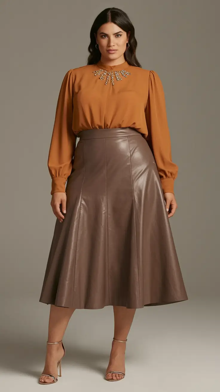 fashion curvy fall outfits 2025 Earth Tones With Quiet Glam