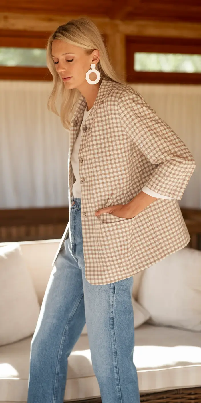 Fashion fall outfits - trendy ideas 2025 Rustic Gingham Ease