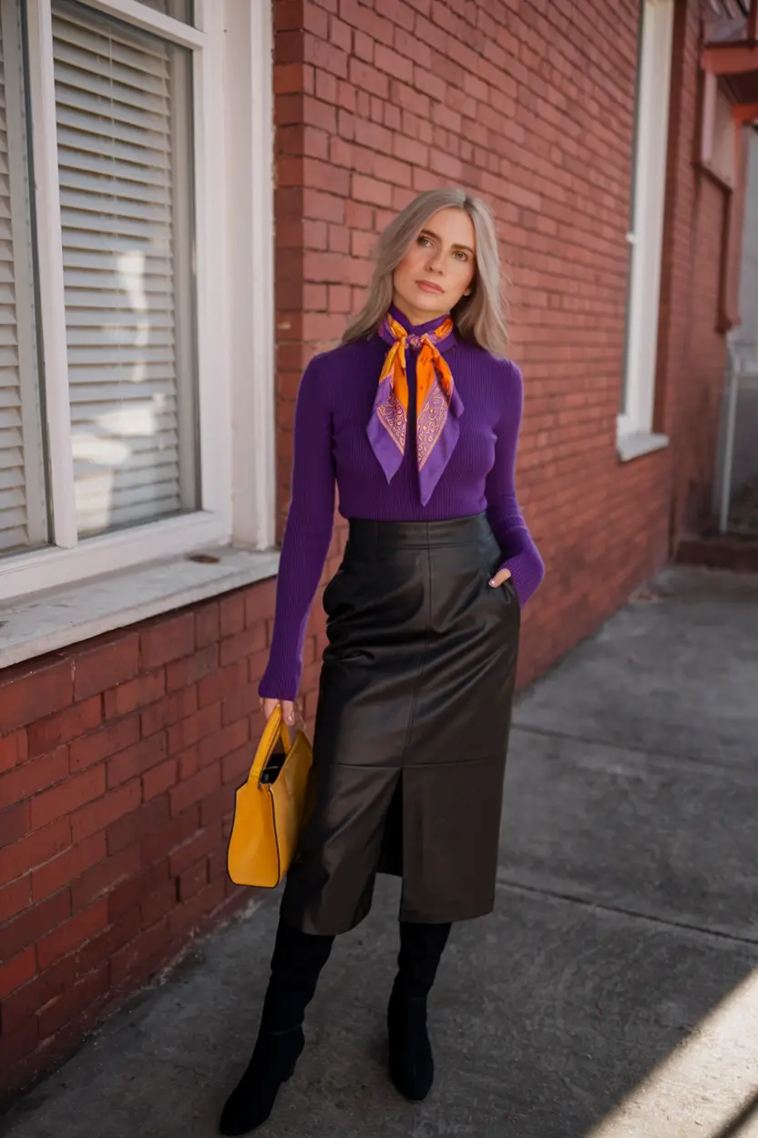Fashion fall outfits - trendy ideas 2025 Bold Color Block Revival