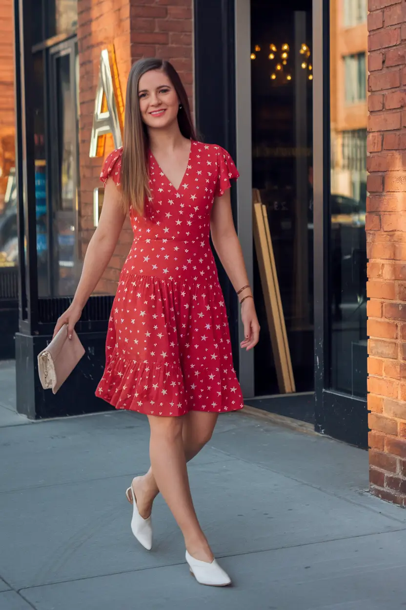 outfits for women+Strolling Through Stars in Red