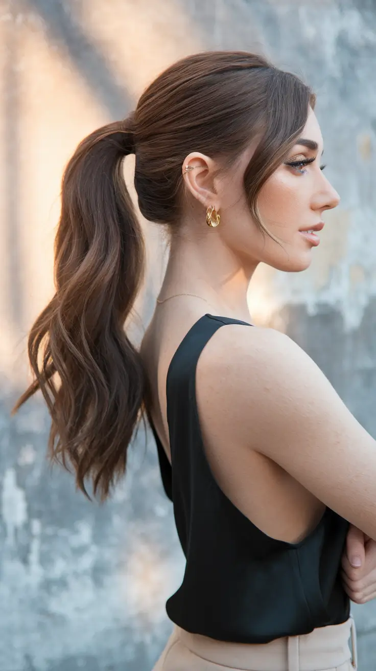 Fresh Hairstyles for July 2025 Low-Swoop Pony with Polished Waves