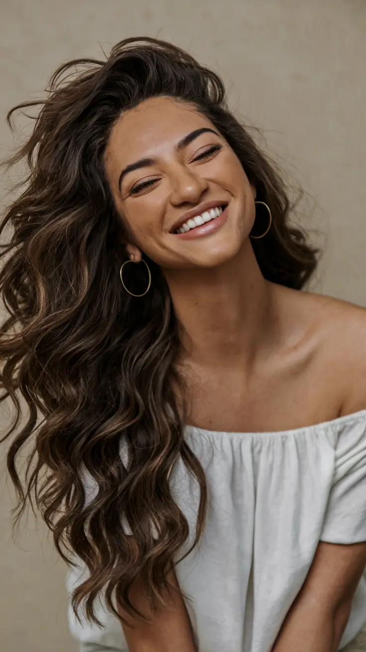 labor day hairstyles 2025 Loose Voluminous Curls for Glamorous Comfort