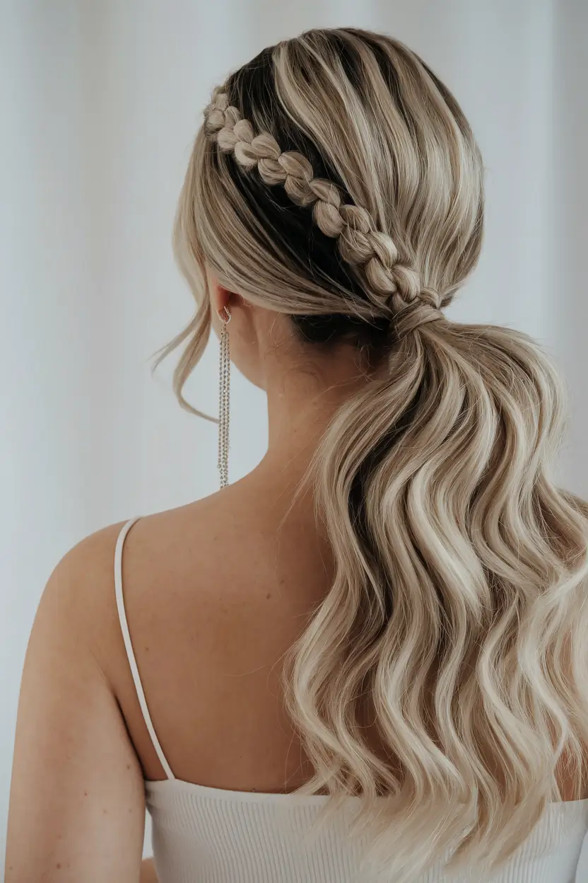 labor day hairstyles 2025 Twisted Side Braid into Low Waves