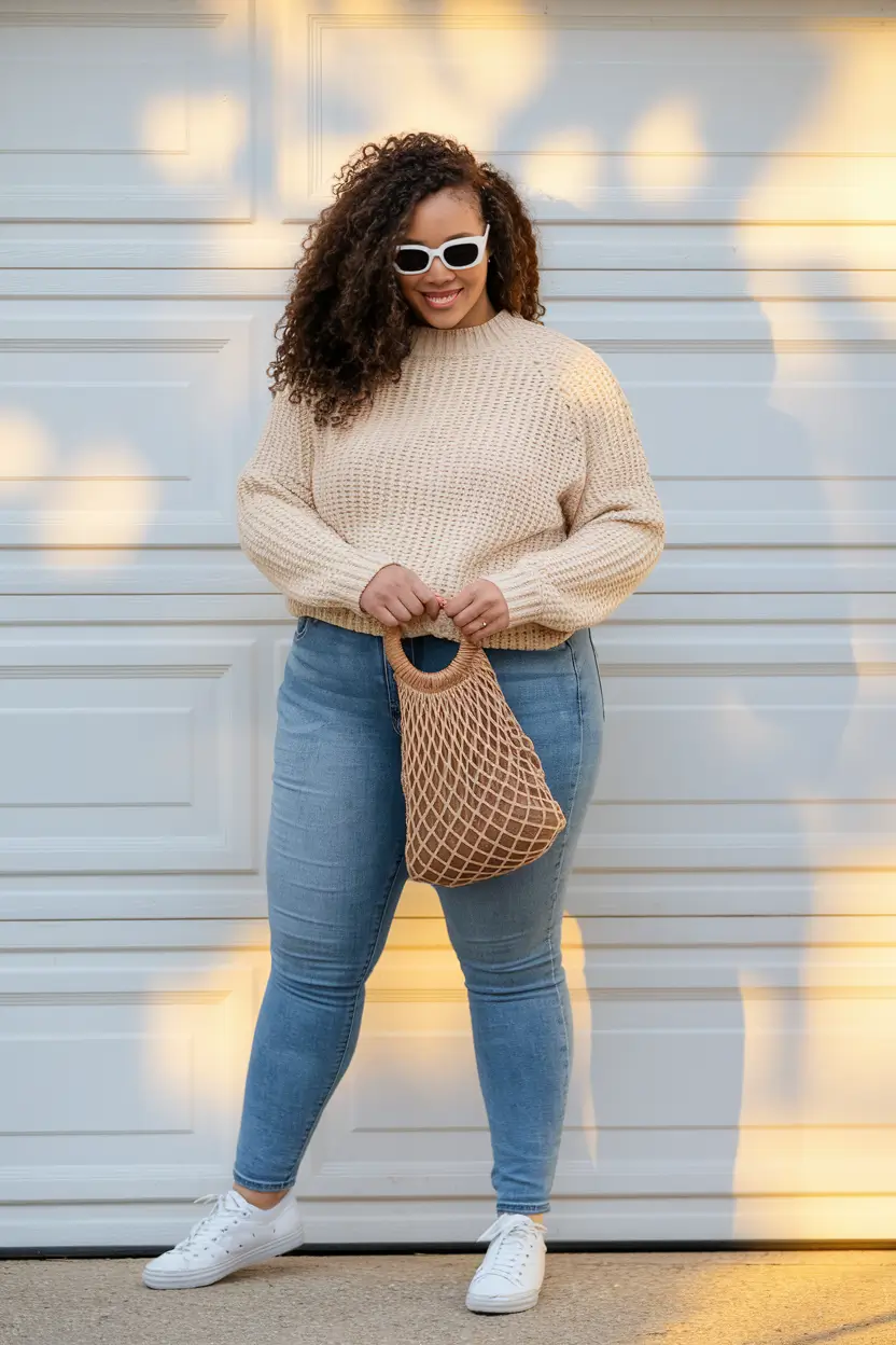 mom outfits inspo for fall 2025 – Chunky Knit & Denim for Everyday Cute