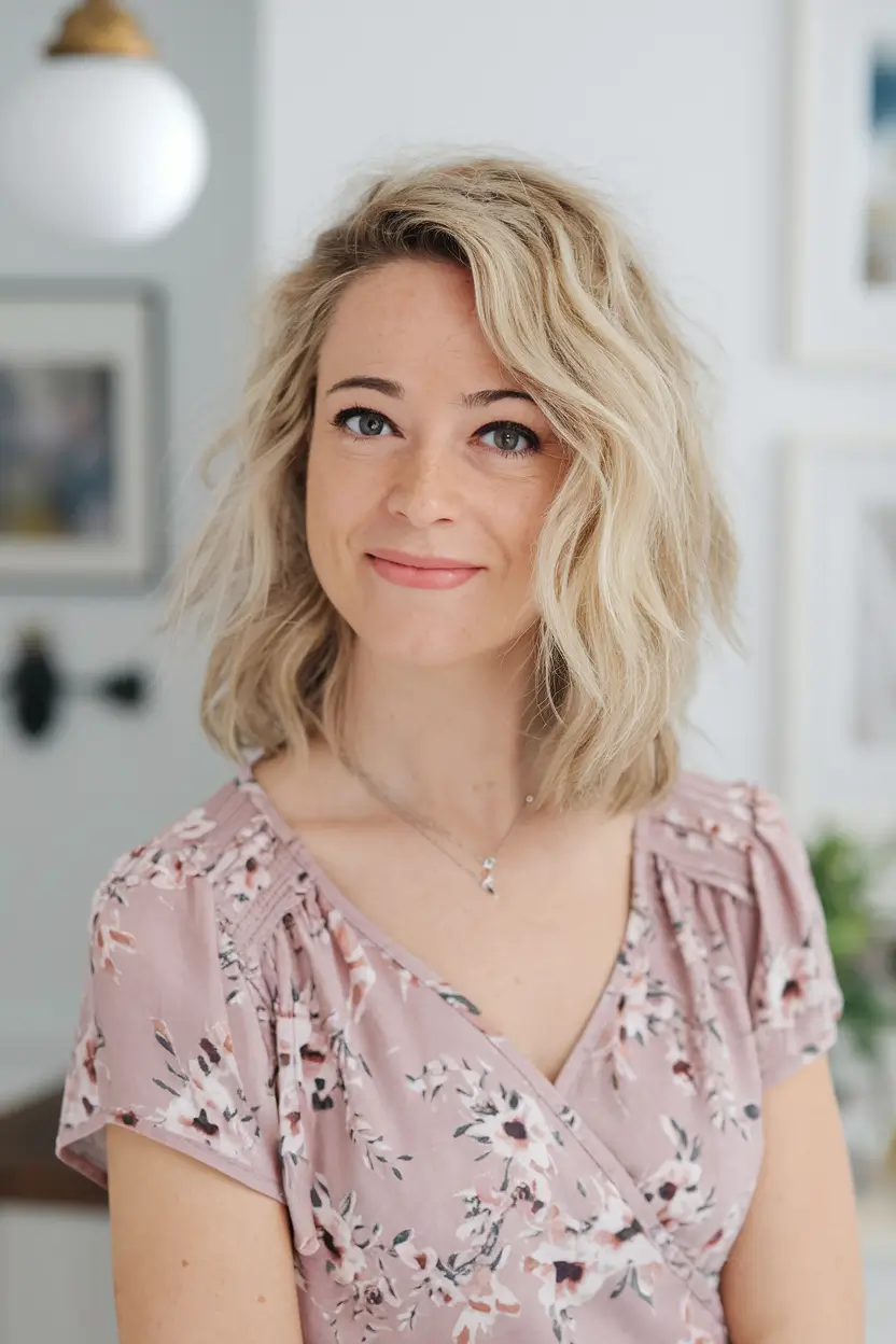 haircuts 2025 Soft Blonde Sea-Salt Lob