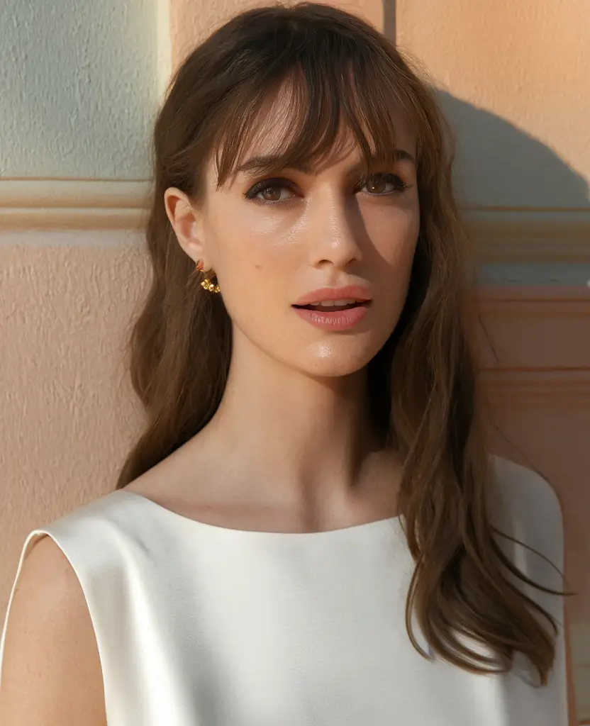 haircuts 2025 Soft Layers with Delicate Fringe