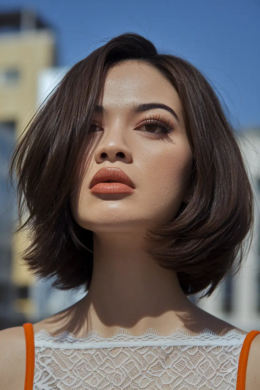 haircuts 2025 The Chic Short Bob with Tucked Layers