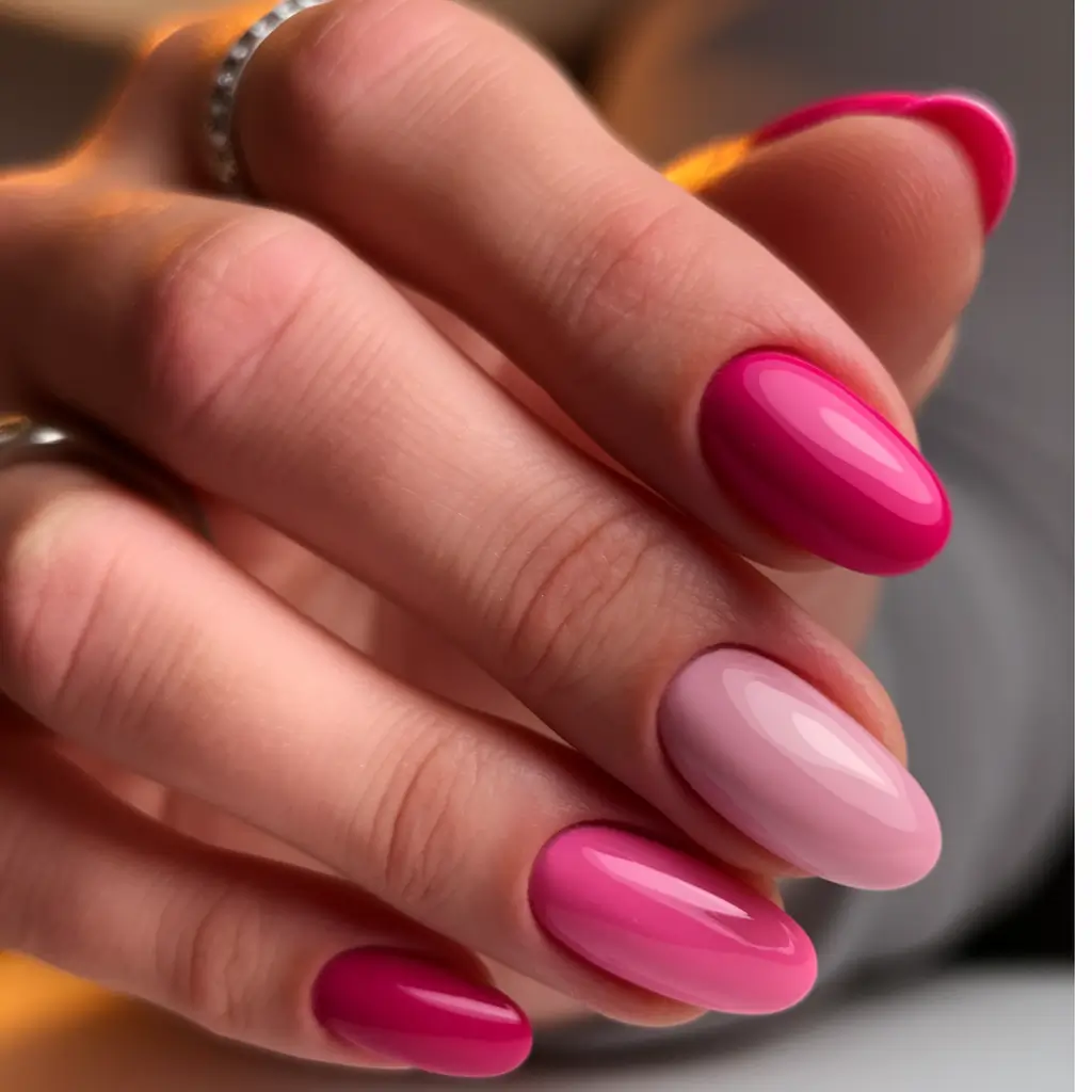 Pink Summer Nails for 2025 Vibes Classic Gradient in Glossy Pink