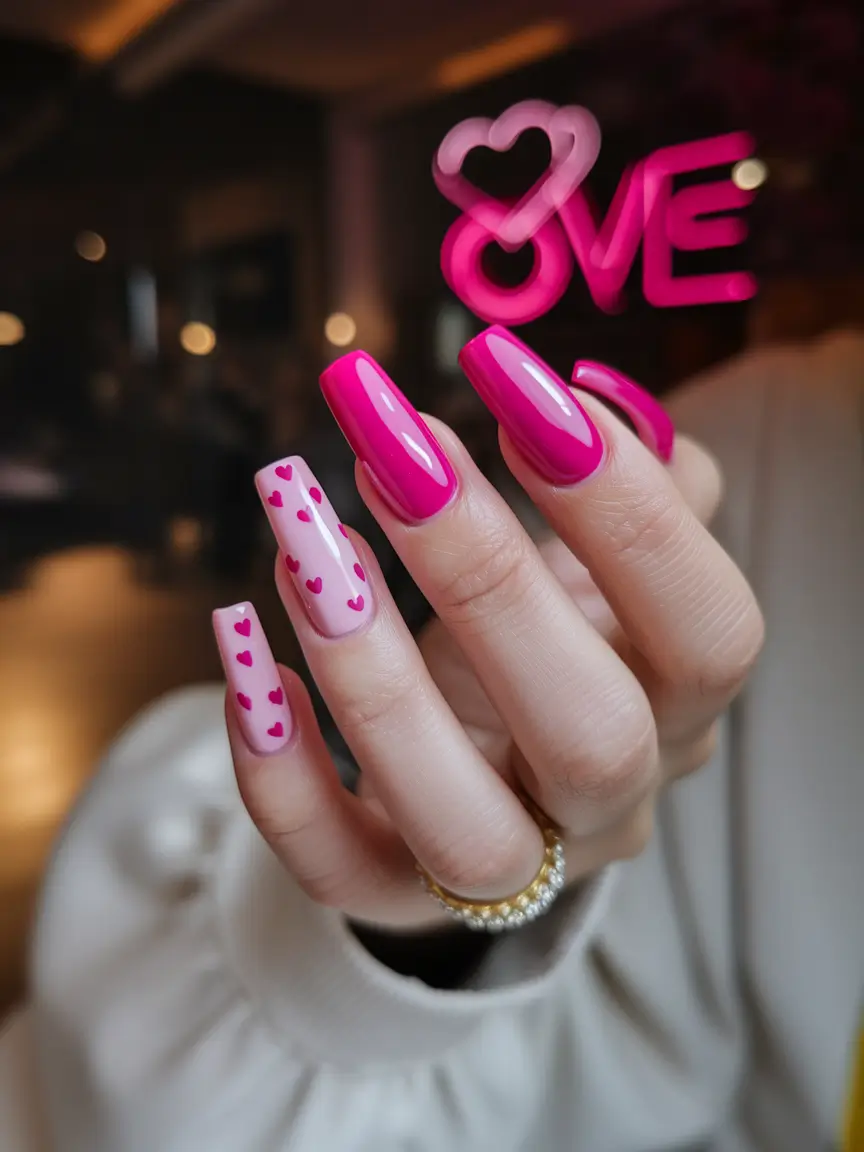 Pink Summer Nails for 2025 Vibes+Pink Bows and Love Letter Vibes