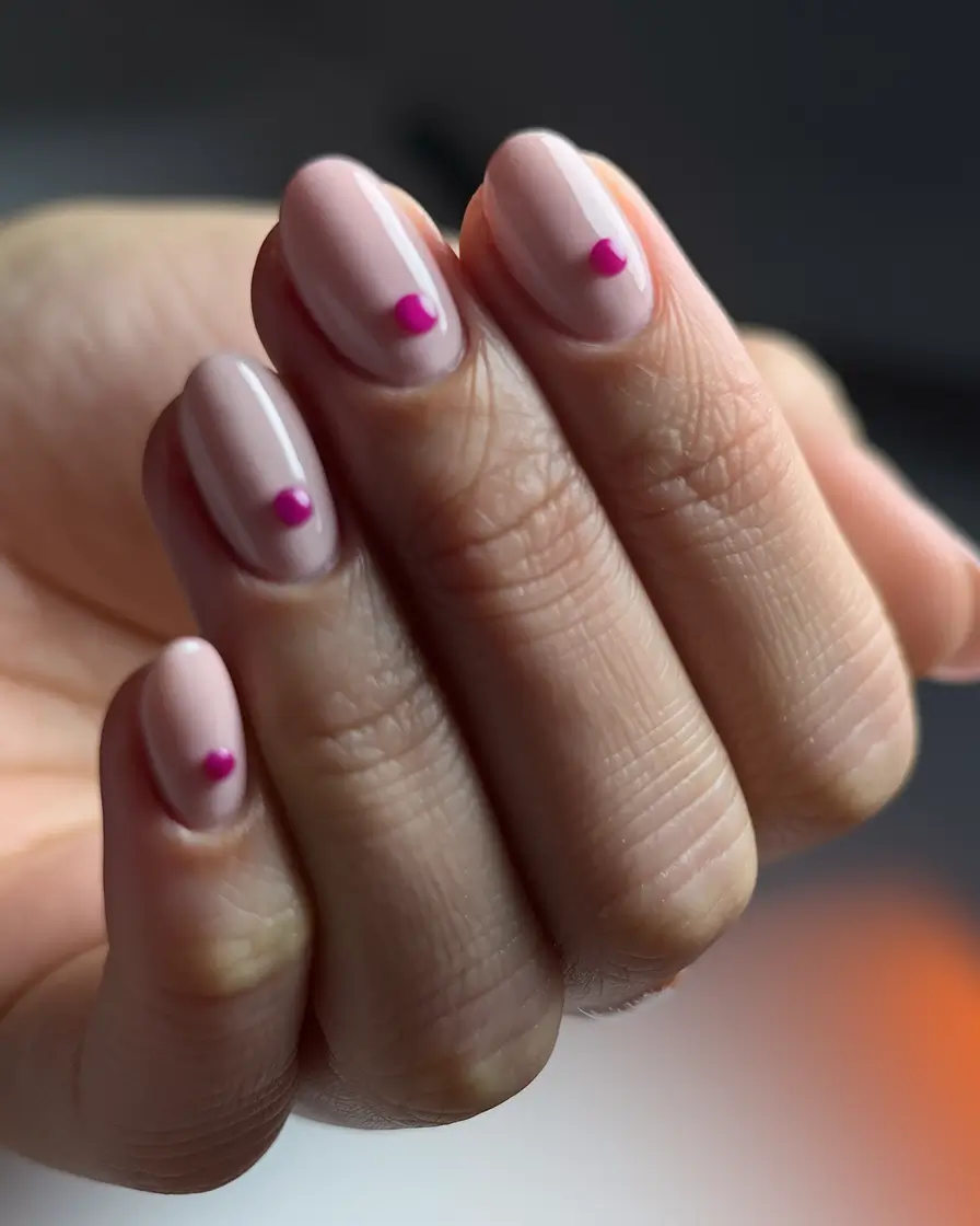 round nail inspo simple Minimal Dot Drama