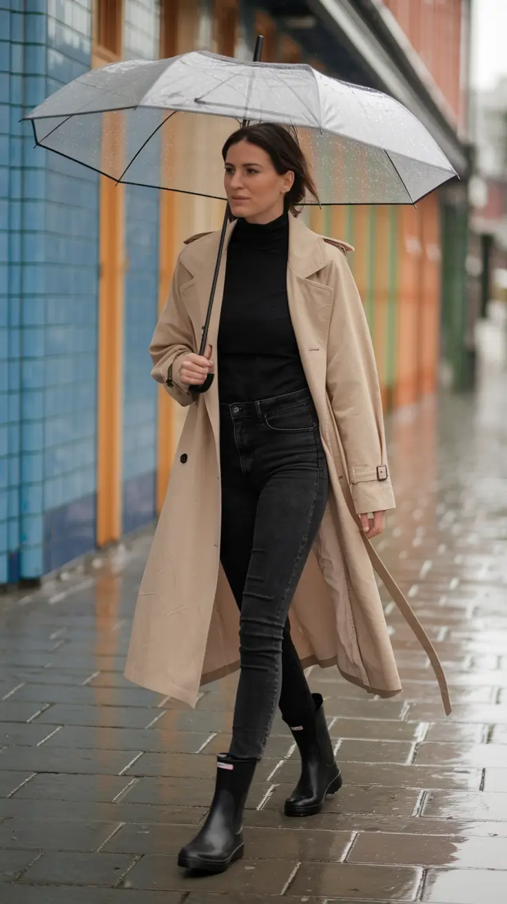 simpl fall travel capsule wardrobe 2025 Rainy Day in the City Core