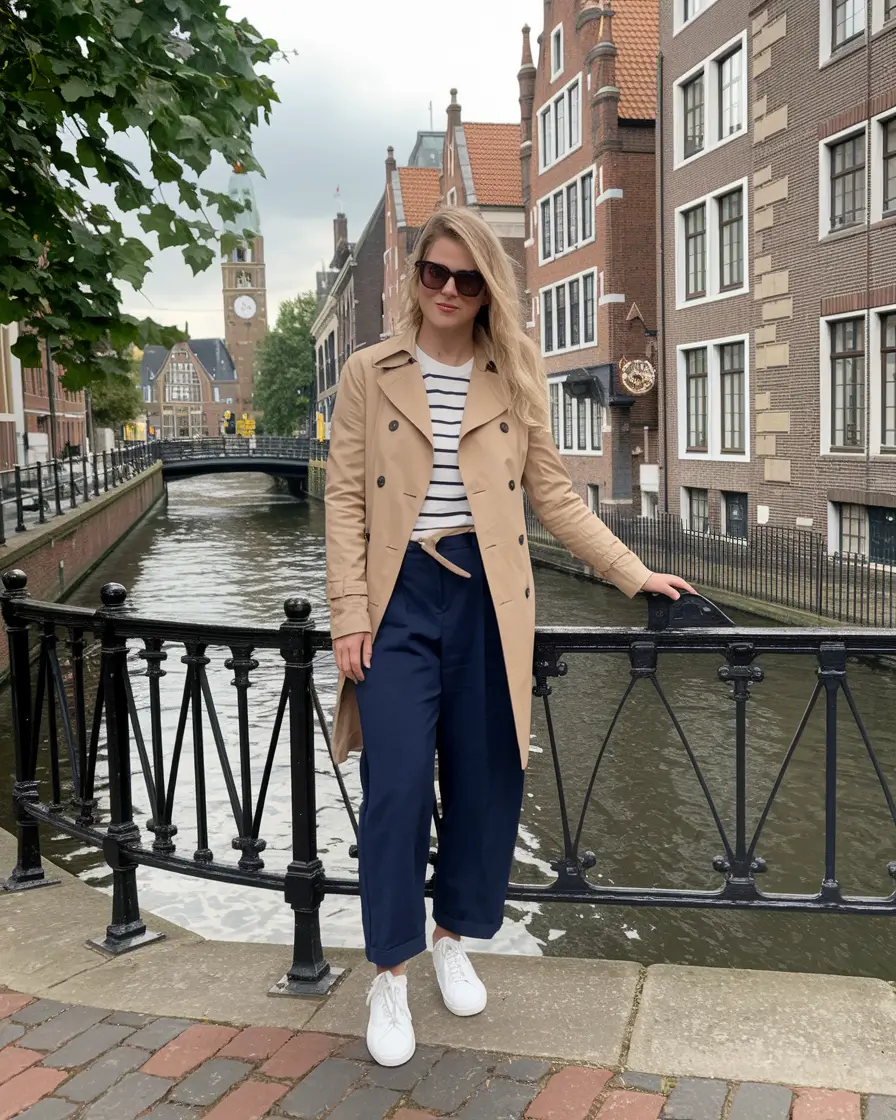 simpl fall travel capsule wardrobe 2025 Canal-Side Strolling in Neutrals