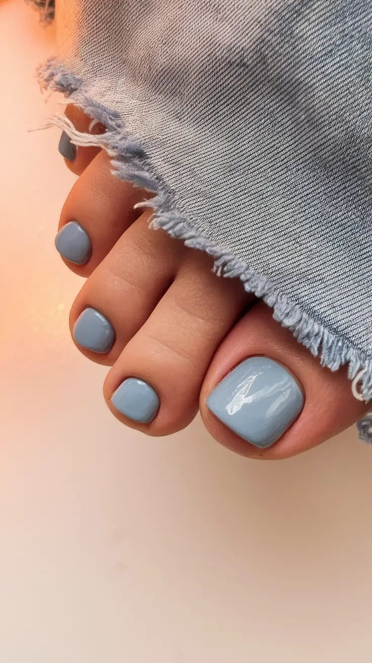 toe nails for august Cloud Blue for Denim Days
