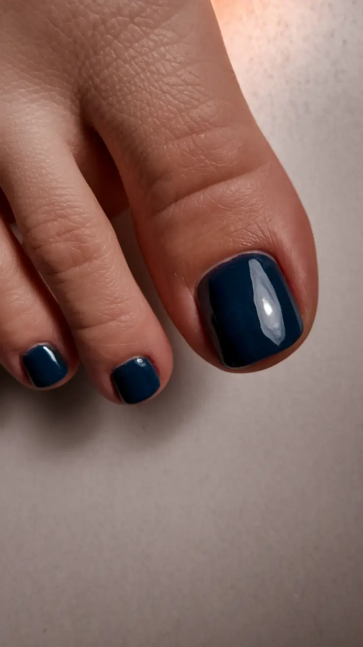 toe nails for august Ink Navy for Cool Girl Energy