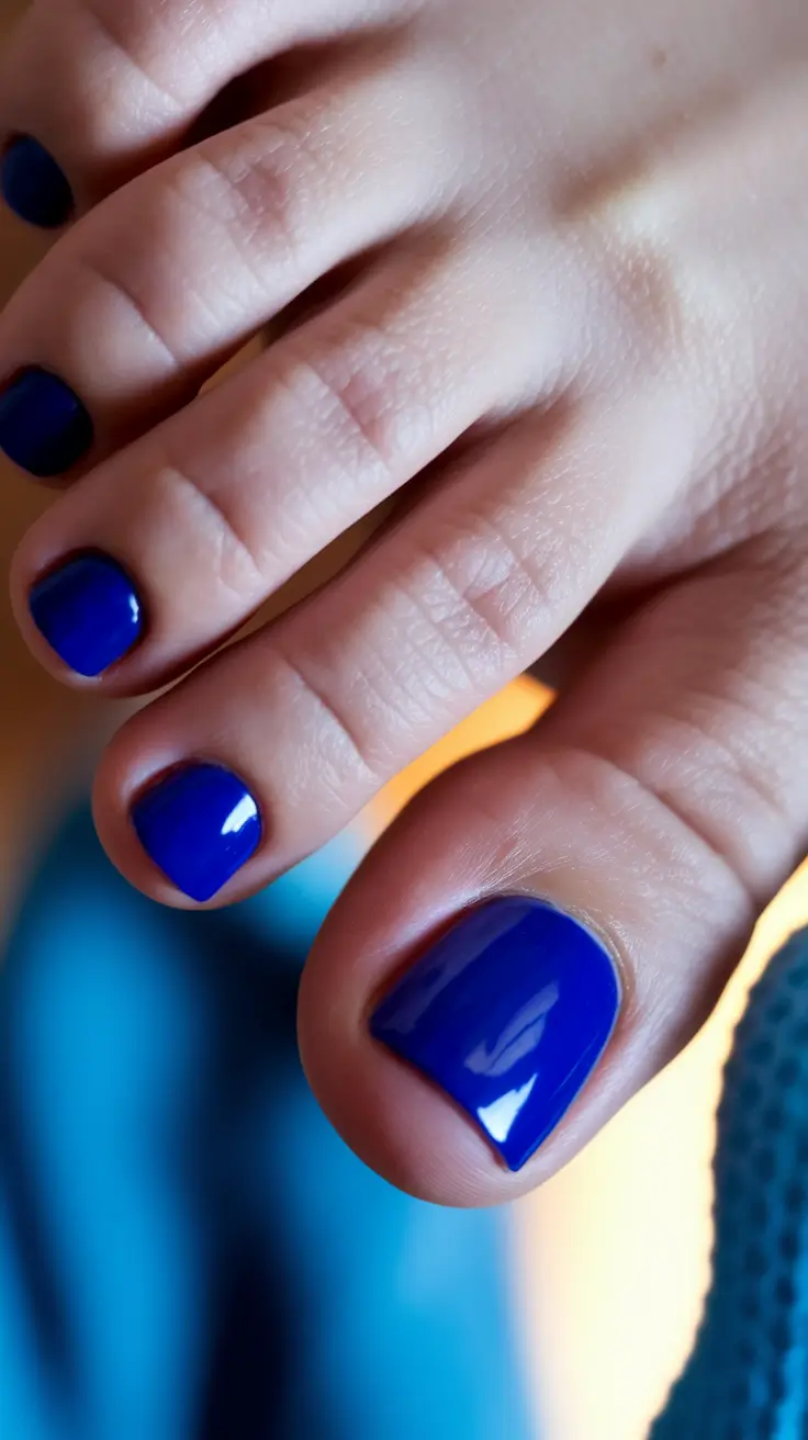 toe nails for august Electric Blue for Your Statement Moment