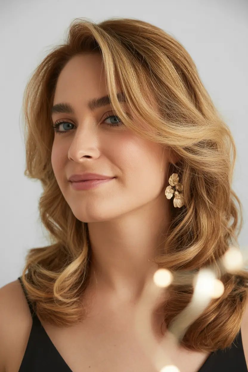 2025 Fall Hair Color Trends for Warm Skin-Tone+Sunlit Honey Layers with Dimensional Bounce