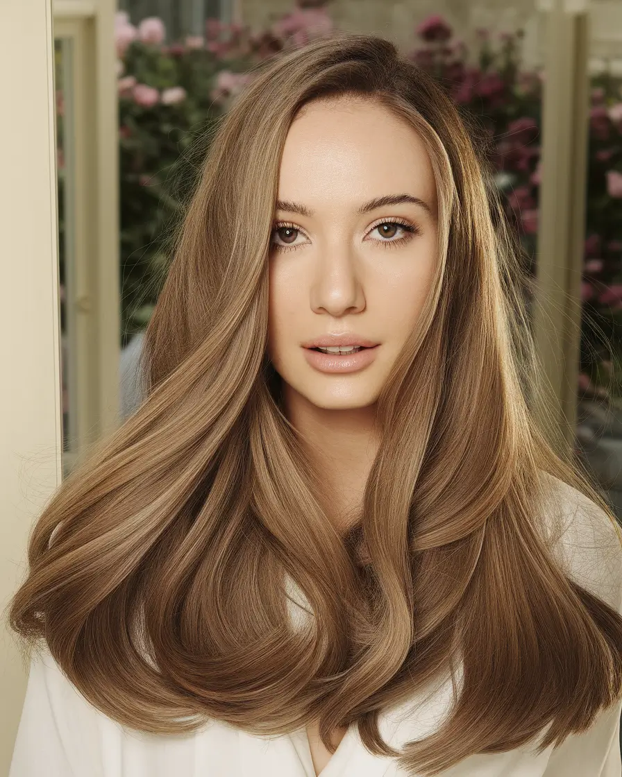 2025 Fall Hair Color Trends for Warm Skin-Tone Sleek Maple Blonde for a Luxe Fall Glow