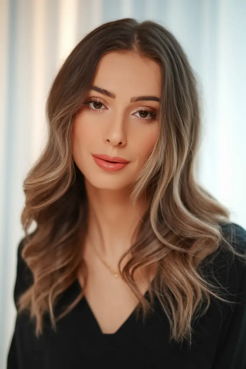 2025 Fall Hair Color Trends for Warm Skin-Tone Soft Hazelnut Balayage with Cool Beige Ends
