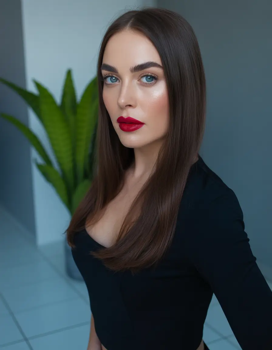 2025 Fall Hair Color Trends for Warm Skin-Tone+Chocolate Espresso Precision with Glossy Finish