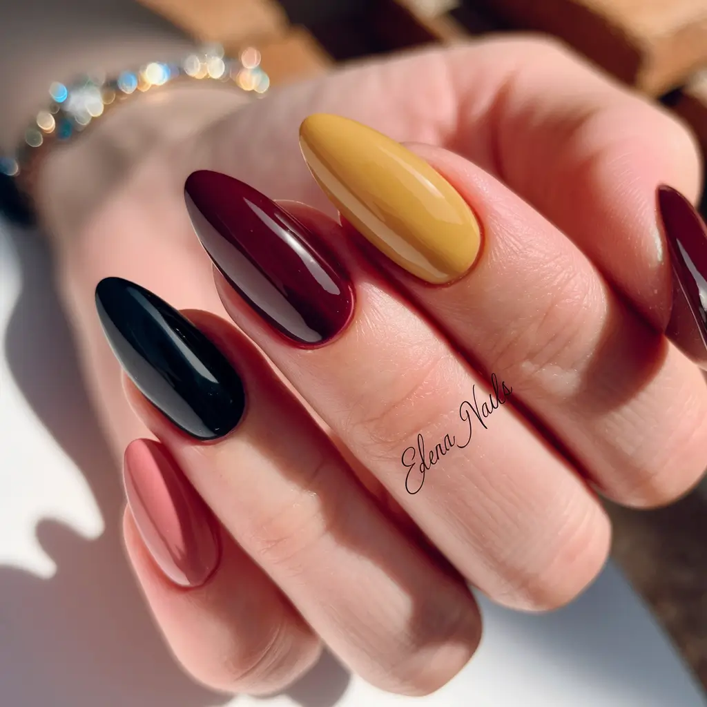 2025 Fall Manicure Ideas Autumn Gel Skittle Set