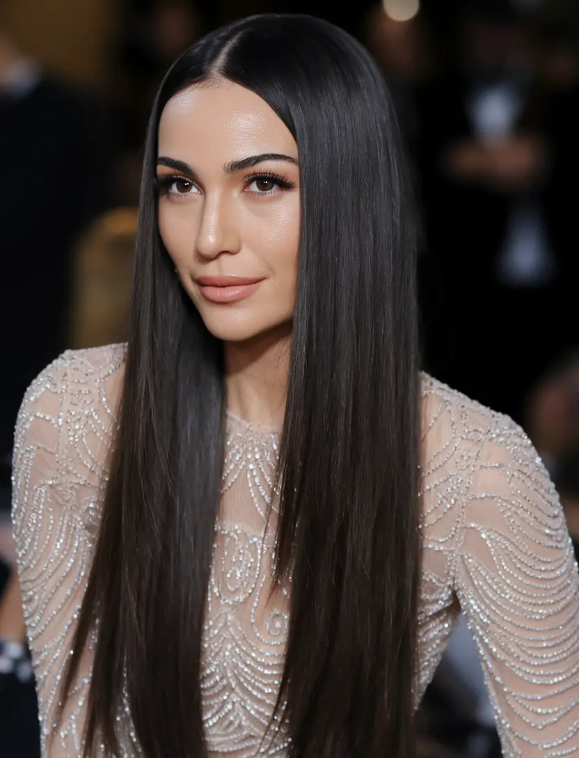 Best Fall Hair Color Shades for Dark Hair in 2025 - Silky Midnight Brown Shine