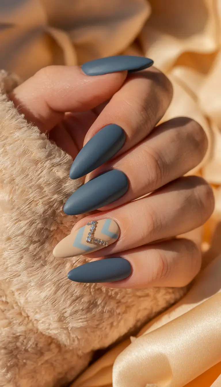 Best Fall Nail Colors for Fair Skin 2025 Matte Autumn Blues
