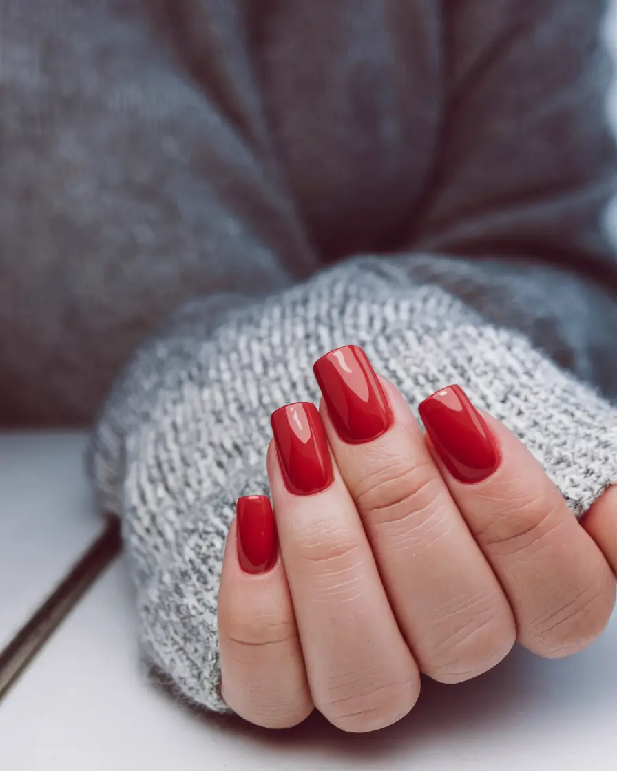 Best Fall Nail Colors for Fair Skin 2025 Classic Red with a Twist
